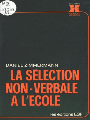 cover image of La sélection non-verbale à l'école
